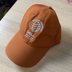 Nike Golf Dell Technologies Match Play Orange Cap Hat Men OSFM Adjustable Strap